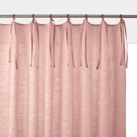 Штора Из льна и вискозы с завязками Odorie 350 x 135 см розовый LA REDOUTE INTERIEURS  фото, kupilegko.ru